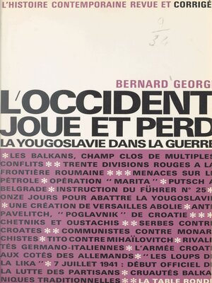 cover image of L'occident joue et perd